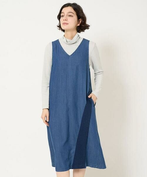 Maison de CINQ / メゾン ドゥ サンク ロング・マキシ丈スカート | フリクションデニムジャンパースカート | 詳細3