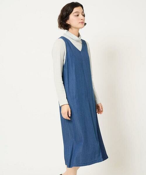 Maison de CINQ / メゾン ドゥ サンク ロング・マキシ丈スカート | フリクションデニムジャンパースカート | 詳細4