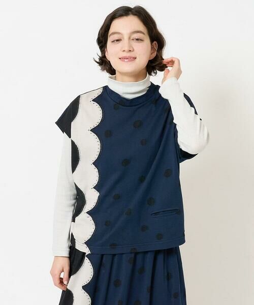 Maison de CINQ / メゾン ドゥ サンク カットソー | [日本製]ウール混ドットジャガードカットソー | 詳細2