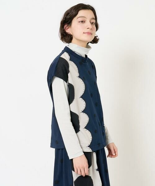 Maison de CINQ / メゾン ドゥ サンク カットソー | [日本製]ウール混ドットジャガードカットソー | 詳細5