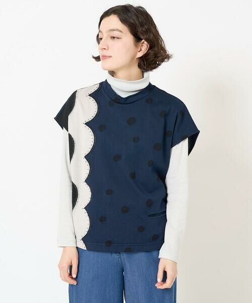 Maison de CINQ / メゾン ドゥ サンク カットソー | [日本製]ウール混ドットジャガードカットソー | 詳細6