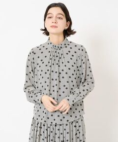Maison de CINQ / メゾン ドゥ サンク シャツ・ブラウス | [セットアップ対応]ドットオンチュールバンドカラーブラウス