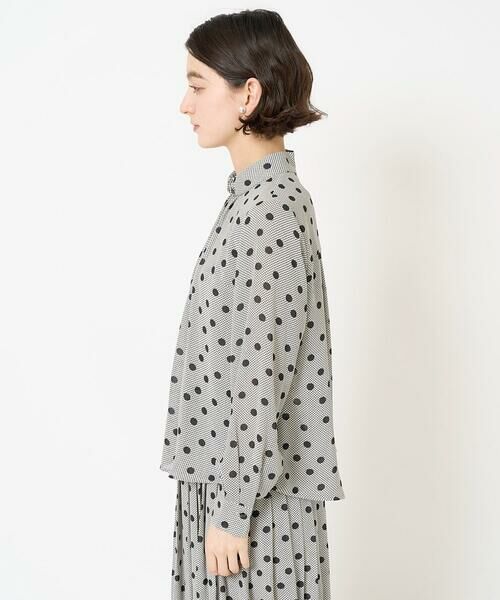Maison de CINQ / メゾン ドゥ サンク シャツ・ブラウス | [セットアップ対応]ドットオンチュールバンドカラーブラウス | 詳細3