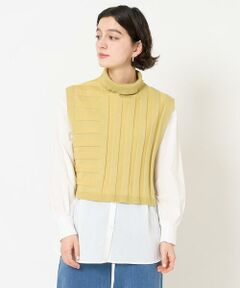 Maison de CINQ / メゾン ドゥ サンク シャツ・ブラウス | [2点セット]リブニットベスト＆バンドカラーブラウス