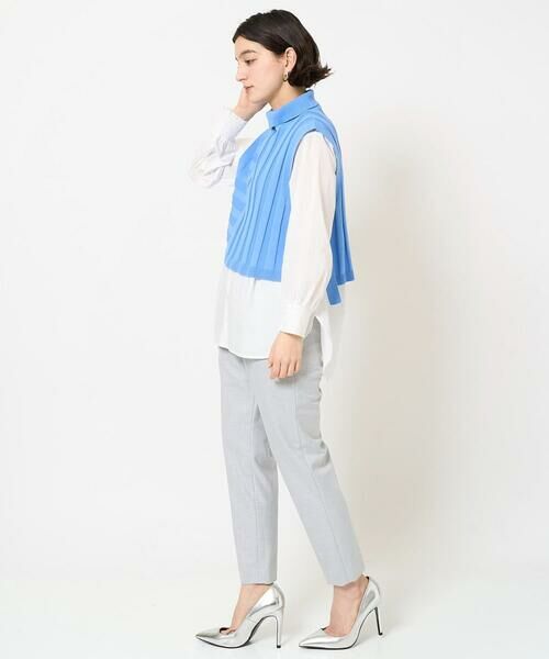 Maison de CINQ / メゾン ドゥ サンク シャツ・ブラウス | [2点セット]リブニットベスト＆バンドカラーブラウス | 詳細15