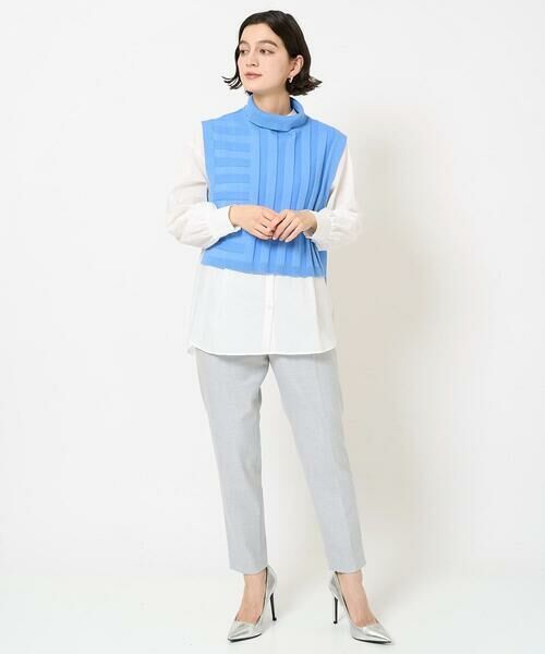 Maison de CINQ / メゾン ドゥ サンク シャツ・ブラウス | [2点セット]リブニットベスト＆バンドカラーブラウス | 詳細16