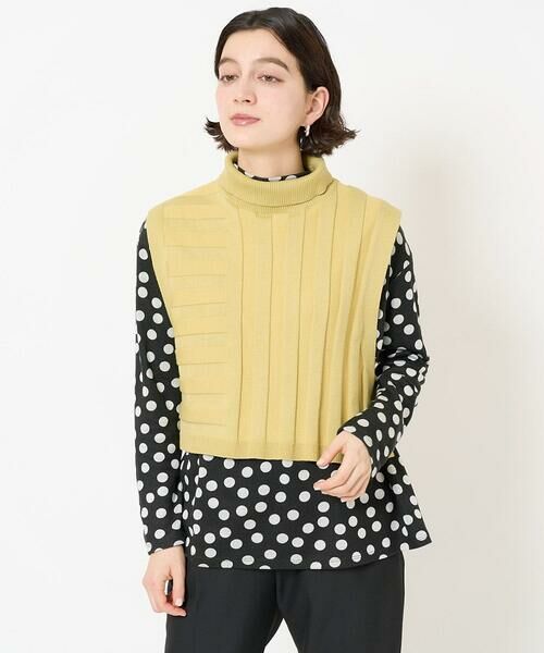 Maison de CINQ / メゾン ドゥ サンク シャツ・ブラウス | [2点セット]リブニットベスト＆バンドカラーブラウス | 詳細3