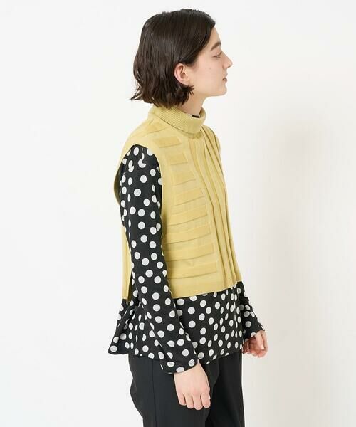 Maison de CINQ / メゾン ドゥ サンク シャツ・ブラウス | [2点セット]リブニットベスト＆バンドカラーブラウス | 詳細4