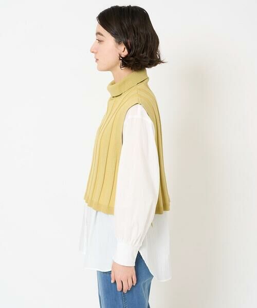 Maison de CINQ / メゾン ドゥ サンク シャツ・ブラウス | [2点セット]リブニットベスト＆バンドカラーブラウス | 詳細6