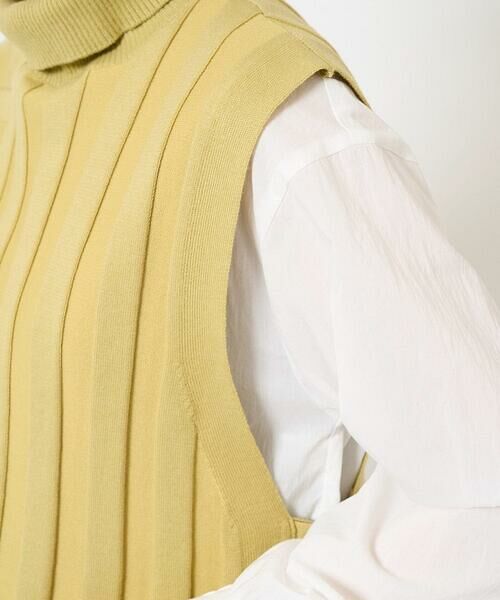 Maison de CINQ / メゾン ドゥ サンク シャツ・ブラウス | [2点セット]リブニットベスト＆バンドカラーブラウス | 詳細9