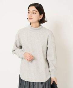 Maison de CINQ / メゾン ドゥ サンク カットソー | 幾何柄ジャガードジャージーハイネックプルオーバー