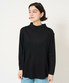 Maison de CINQ / メゾン ドゥ サンク カットソー | ラメジャージーボトルネックフレアプルオーバー