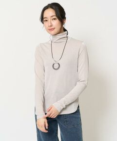 Maison de CINQ / メゾン ドゥ サンク カットソー | [日本製]シャイニー天竺シアーハイネックカットソー