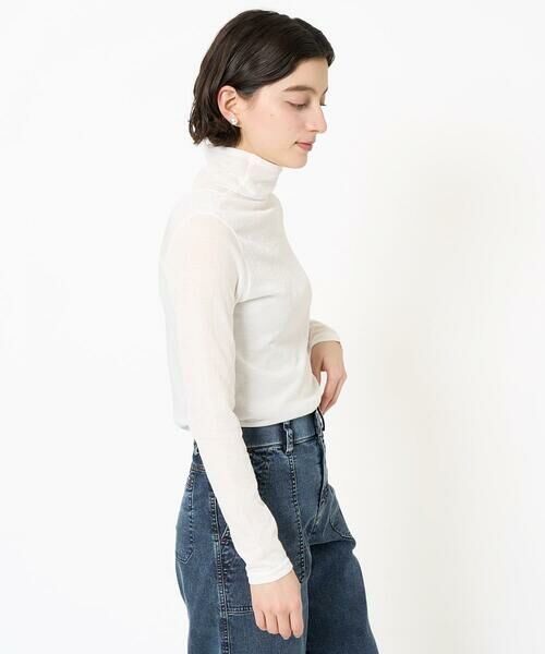 Maison de CINQ / メゾン ドゥ サンク カットソー | [日本製]シャイニー天竺シアーハイネックカットソー | 詳細1