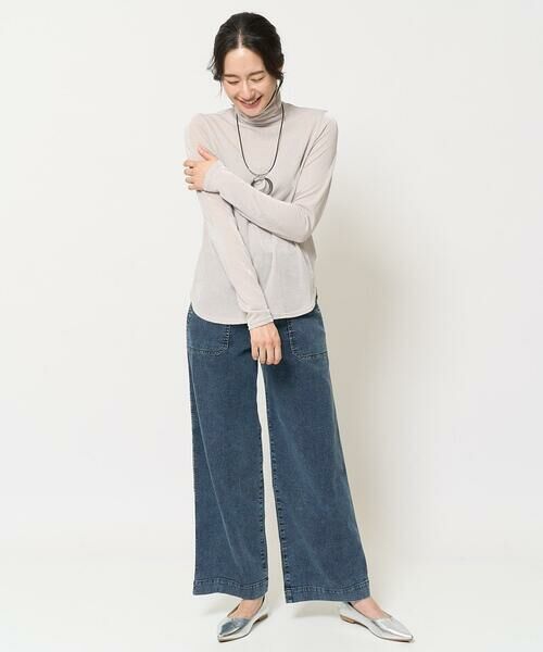 Maison de CINQ / メゾン ドゥ サンク カットソー | [日本製]シャイニー天竺シアーハイネックカットソー | 詳細17