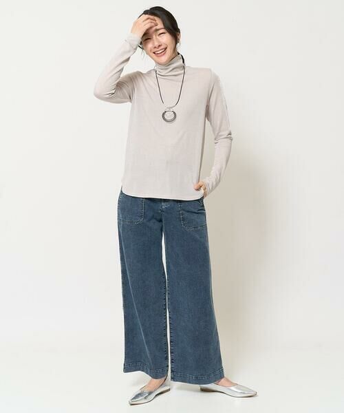 Maison de CINQ / メゾン ドゥ サンク カットソー | [日本製]シャイニー天竺シアーハイネックカットソー | 詳細18