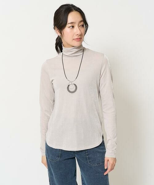 Maison de CINQ / メゾン ドゥ サンク カットソー | [日本製]シャイニー天竺シアーハイネックカットソー | 詳細2