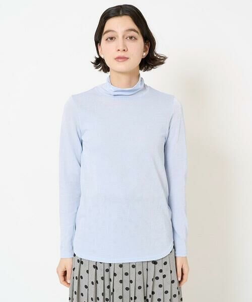 Maison de CINQ / メゾン ドゥ サンク カットソー | [日本製]シャイニー天竺シアーハイネックカットソー | 詳細4