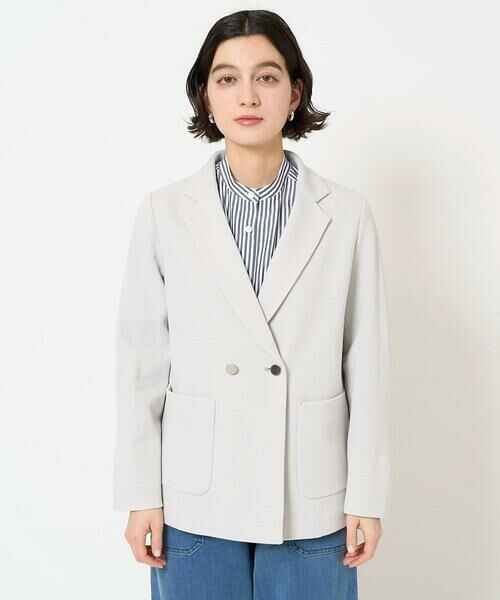 Maison de CINQ / メゾン ドゥ サンク テーラードジャケット | [日本製]ジャージーミラノリブテーラードジャケット | 詳細4