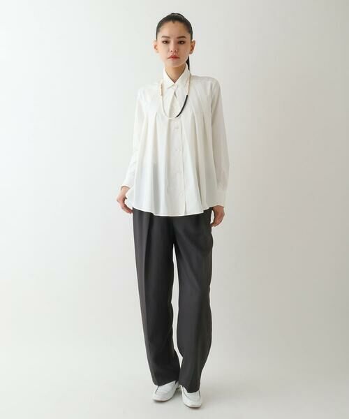 Maison de CINQ / メゾン ドゥ サンク シャツ・ブラウス | 【小さいサイズ/洗濯機で洗える】フロントデザインタックブラウス | 詳細8