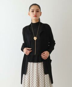 Maison de CINQ / メゾン ドゥ サンク カーディガン・ボレロ | 【小さいサイズ】ライトリブロング丈ニットカーディガン