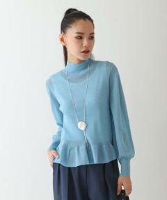 Maison de CINQ / メゾン ドゥ サンク ニット・セーター | 【小さいサイズ】ダブルハイネックペプラムニットプルオーバー