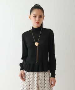 Maison de CINQ / メゾン ドゥ サンク ニット・セーター | 【小さいサイズ】ダブルハイネックペプラムニットプルオーバー