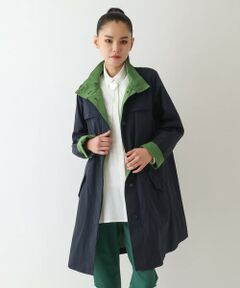 Maison de CINQ / メゾン ドゥ サンク その他アウター | 【小さいサイズ/ライナー付き/洗える】配色アクセントスタンドカラーコート