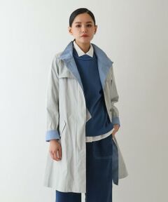 Maison de CINQ / メゾン ドゥ サンク その他アウター | 【小さいサイズ/ライナー付き/洗える】配色アクセントスタンドカラーコート