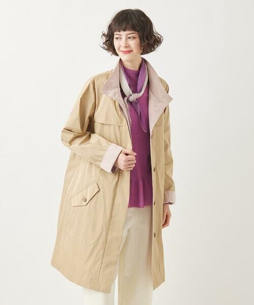 Maison de CINQ / メゾン ドゥ サンク その他アウター | 【小さいサイズ/ライナー付き/洗える】配色アクセントスタンドカラーコート | 詳細30