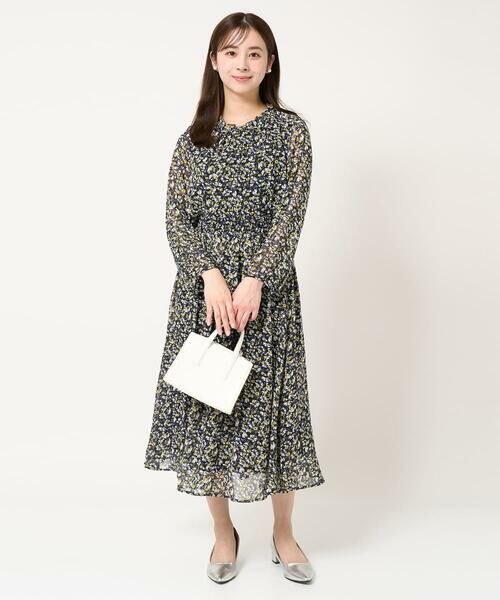 Maison de CINQ / メゾン ドゥ サンク シャツ・ブラウス | 【小さいサイズ】ギャザーフリルネック花柄シフォンブラウス/洗える | 詳細20