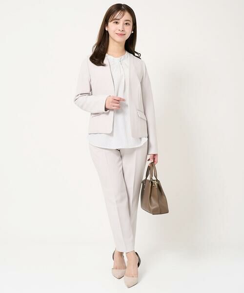 Maison de CINQ / メゾン ドゥ サンク シャツ・ブラウス | 【小さいサイズ】ボウタイ風幾何ドット柄ブラウス/洗える | 詳細15