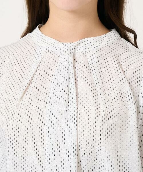 Maison de CINQ / メゾン ドゥ サンク シャツ・ブラウス | 【小さいサイズ】ボウタイ風幾何ドット柄ブラウス/洗える | 詳細7