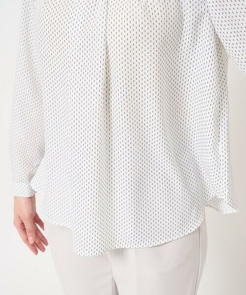 Maison de CINQ / メゾン ドゥ サンク シャツ・ブラウス | 【小さいサイズ】ボウタイ風幾何ドット柄ブラウス/洗える | 詳細9