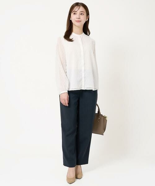 Maison de CINQ / メゾン ドゥ サンク シャツ・ブラウス | 【小さいサイズ】ドットカットジャガードシフォンブラウス/洗える | 詳細14