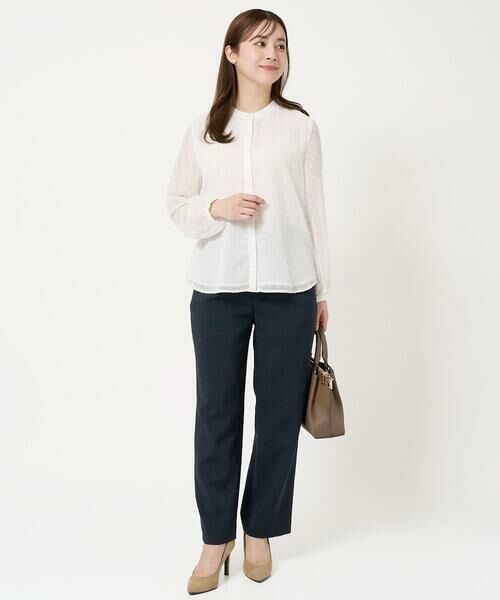 Maison de CINQ / メゾン ドゥ サンク シャツ・ブラウス | 【小さいサイズ】ドットカットジャガードシフォンブラウス/洗える | 詳細15