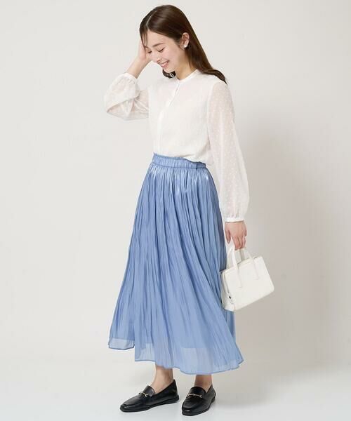 Maison de CINQ / メゾン ドゥ サンク シャツ・ブラウス | 【小さいサイズ】ドットカットジャガードシフォンブラウス/洗える | 詳細19