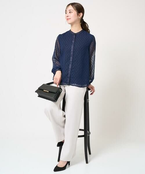 Maison de CINQ / メゾン ドゥ サンク シャツ・ブラウス | 【小さいサイズ】ドットカットジャガードシフォンブラウス/洗える | 詳細23