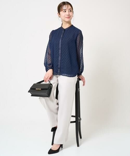 Maison de CINQ / メゾン ドゥ サンク シャツ・ブラウス | 【小さいサイズ】ドットカットジャガードシフォンブラウス/洗える | 詳細24