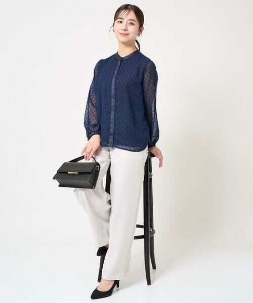 Maison de CINQ / メゾン ドゥ サンク シャツ・ブラウス | 【小さいサイズ】ドットカットジャガードシフォンブラウス/洗える | 詳細25