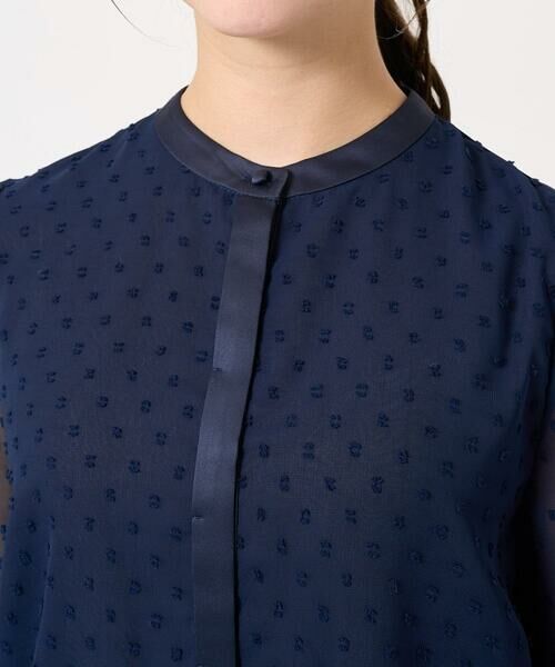 Maison de CINQ / メゾン ドゥ サンク シャツ・ブラウス | 【小さいサイズ】ドットカットジャガードシフォンブラウス/洗える | 詳細6