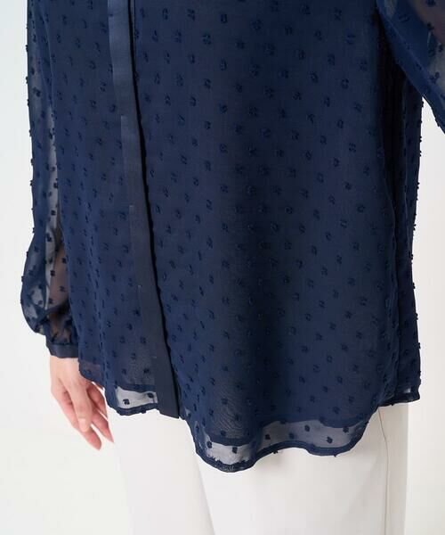 Maison de CINQ / メゾン ドゥ サンク シャツ・ブラウス | 【小さいサイズ】ドットカットジャガードシフォンブラウス/洗える | 詳細8