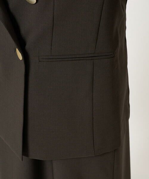 Maison de CINQ / メゾン ドゥ サンク テーラードジャケット | 【小さいサイズ】リネンライク ダブルブレストジャケット/洗える | 詳細11