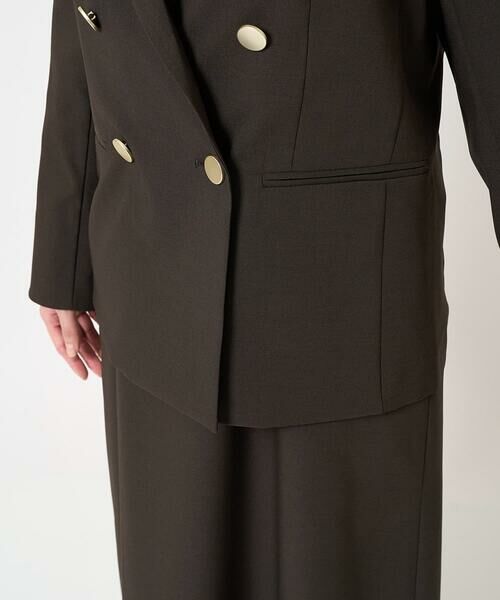 Maison de CINQ / メゾン ドゥ サンク テーラードジャケット | 【小さいサイズ】リネンライク ダブルブレストジャケット/洗える | 詳細12