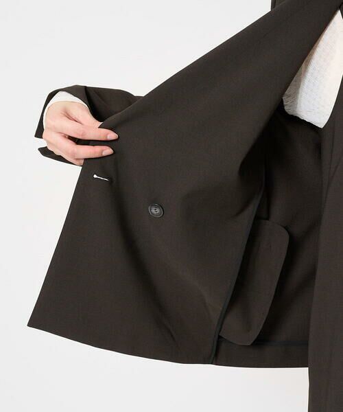 Maison de CINQ / メゾン ドゥ サンク テーラードジャケット | 【小さいサイズ】リネンライク ダブルブレストジャケット/洗える | 詳細14