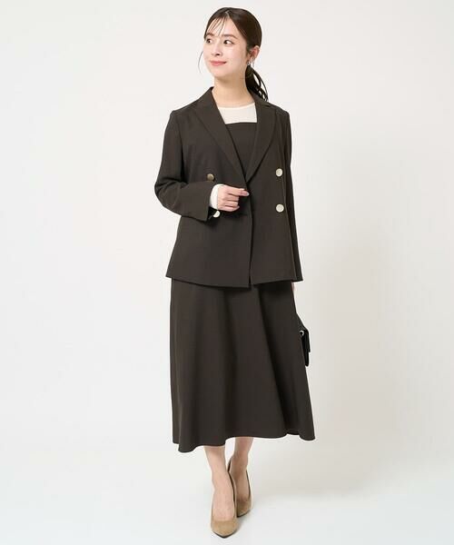 Maison de CINQ / メゾン ドゥ サンク テーラードジャケット | 【小さいサイズ】リネンライク ダブルブレストジャケット/洗える | 詳細17