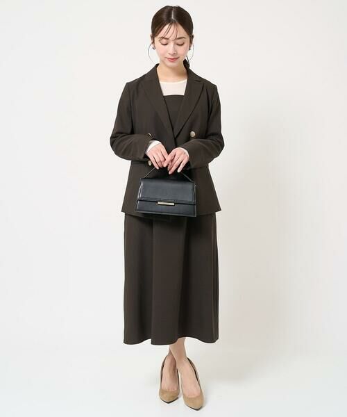 Maison de CINQ / メゾン ドゥ サンク テーラードジャケット | 【小さいサイズ】リネンライク ダブルブレストジャケット/洗える | 詳細18