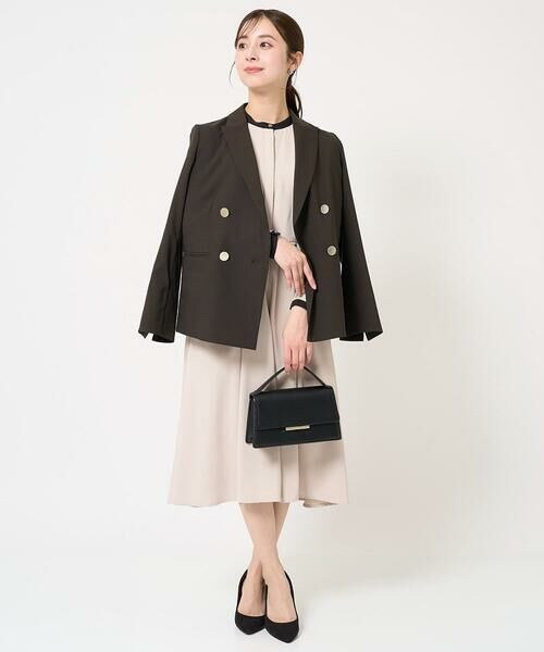 Maison de CINQ / メゾン ドゥ サンク テーラードジャケット | 【小さいサイズ】リネンライク ダブルブレストジャケット/洗える | 詳細23