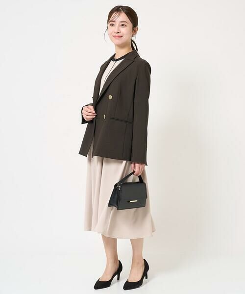 Maison de CINQ / メゾン ドゥ サンク テーラードジャケット | 【小さいサイズ】リネンライク ダブルブレストジャケット/洗える | 詳細25