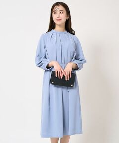 Maison de CINQ / メゾン ドゥ サンク ロング・マキシ丈ワンピース | 【小さいサイズ】ウエストベルト付きサックワンピース/洗える